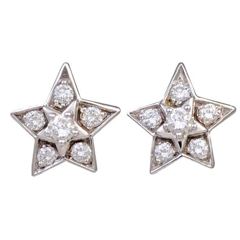 chanel earring star|chanel earrings with diamonds.